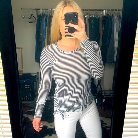 Madewell Striped Long Sleeve Top - Picture 1 of 6